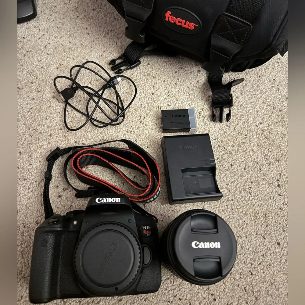 Canon Black EOS Rebel T6i Camera Set